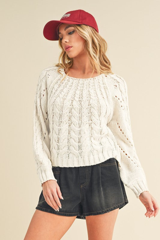 Women's Sweaters - Tally Sweater - WHITE - Cultured Cloths Apparel