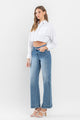 Denim - High Rise Wide Leg Jeans with Trouser Hem Detail -  - Cultured Cloths Apparel