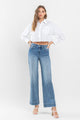 Denim - High Rise Wide Leg Jeans with Trouser Hem Detail -  - Cultured Cloths Apparel