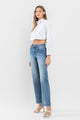 Denim - High Rise Wide Leg Jeans with Trouser Hem Detail -  - Cultured Cloths Apparel