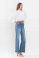 Denim - High Rise Wide Leg Jeans with Trouser Hem Detail -  - Cultured Cloths Apparel