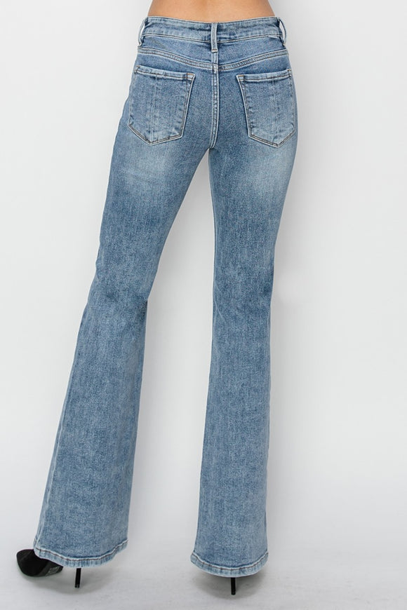 Denim - RISEN Full Size Mid Rise Bootcut Jeans -  - Cultured Cloths Apparel