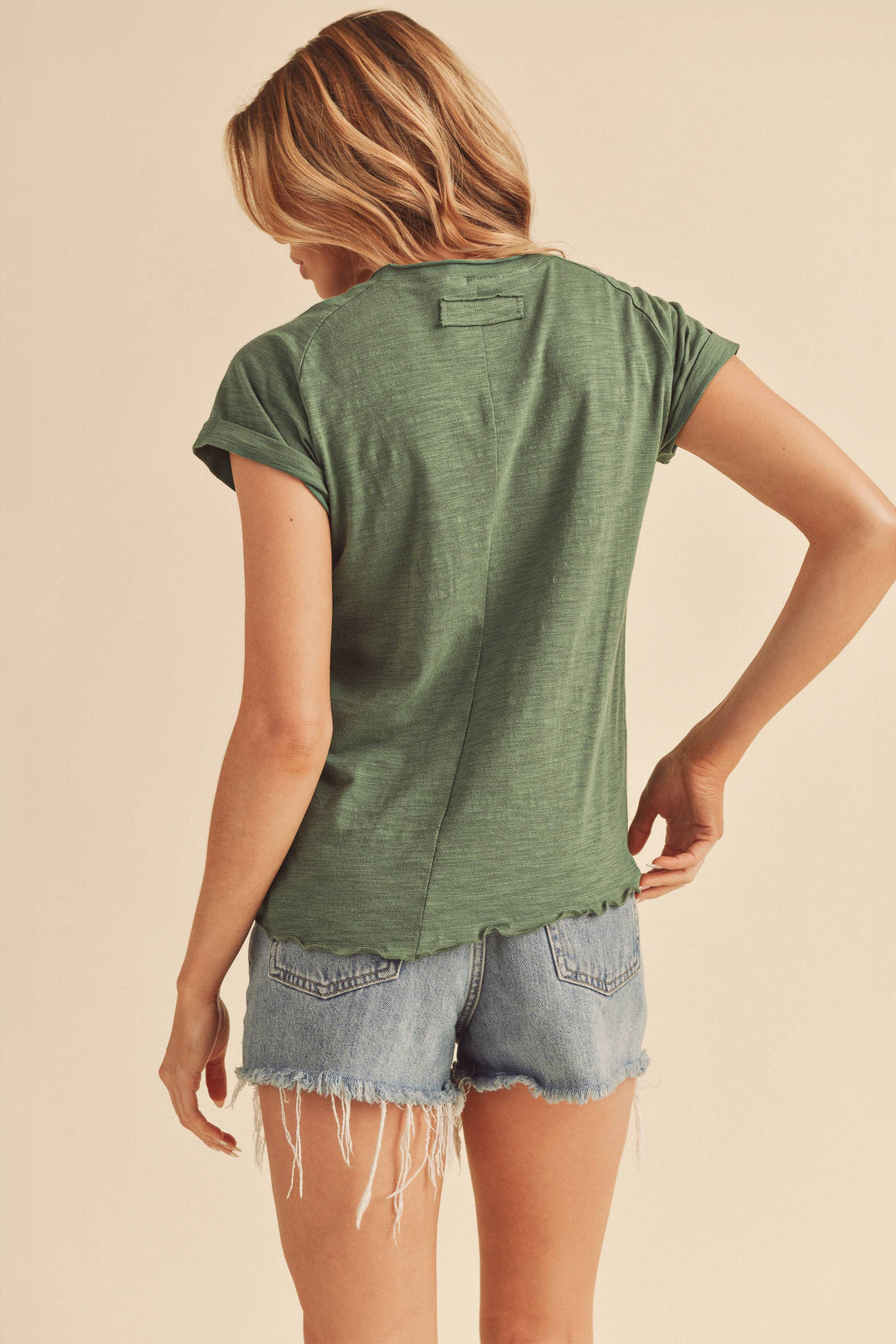 Women's Short Sleeve - Gwen Tee Shirt - Bamboo Green - Cultured Cloths Apparel