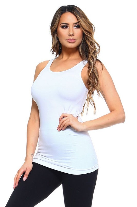 Athleisure - Womens Seamless Tank Top - White - Cultured Cloths Apparel