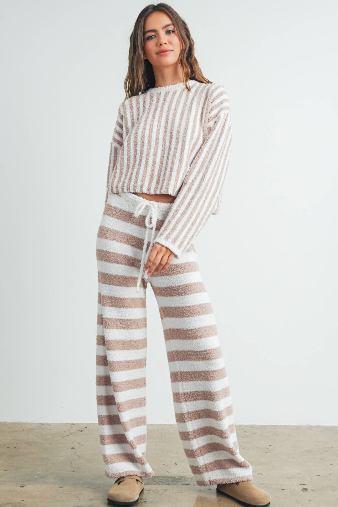 Athleisure - STRIPED DRAWSTRING PANTS -  - Cultured Cloths Apparel