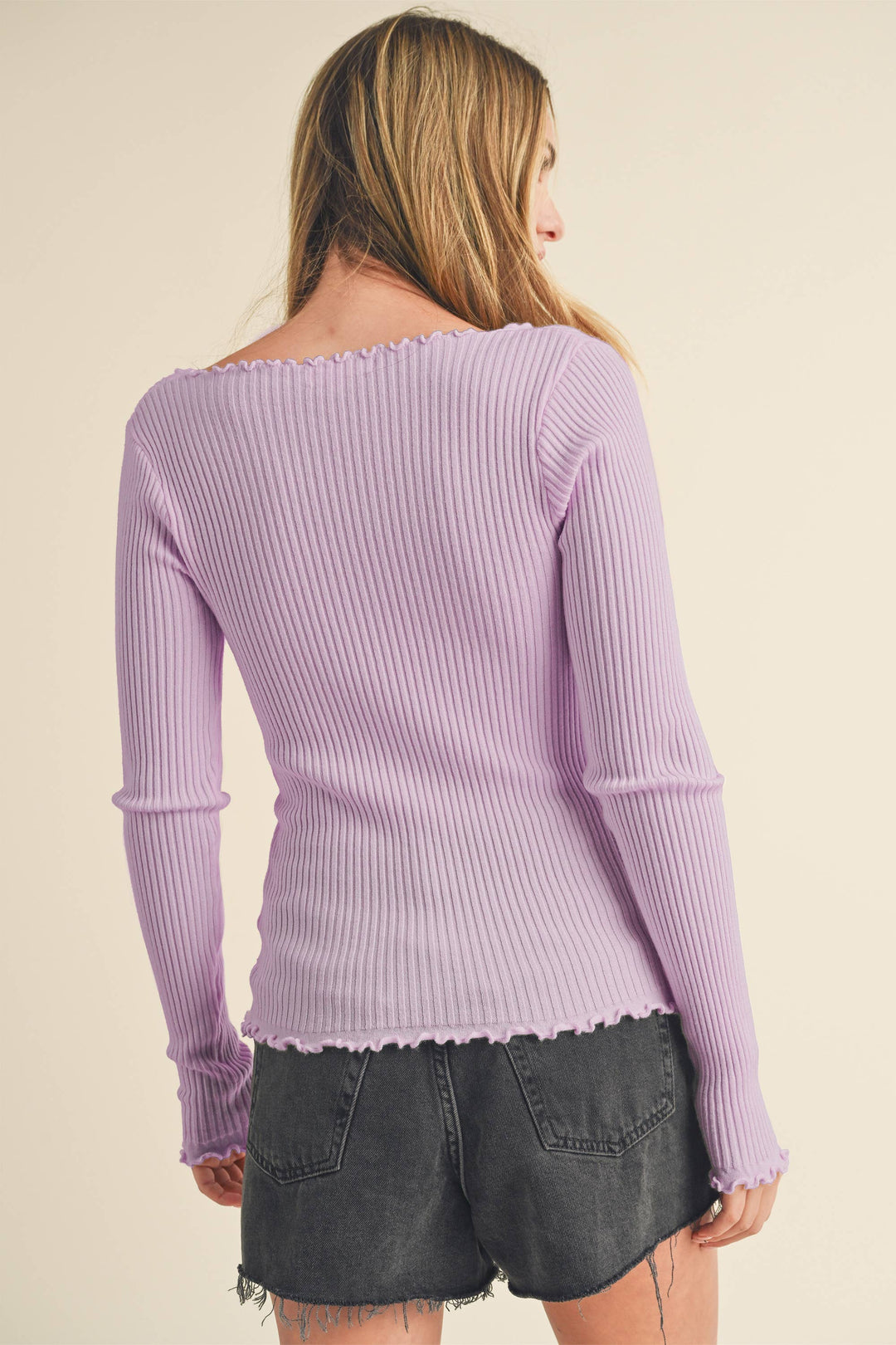 Women's Long Sleeve - Adalie Knit Sweater - Lavender - Cultured Cloths Apparel