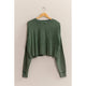 Women's Sweaters - RIBBED LONG SLEEVE CROP SWEATER -  - Cultured Cloths Apparel