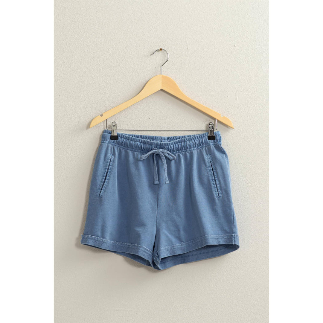 Women's Shorts - Pigment Dyed Raw Edge Detail Shorts -  - Cultured Cloths Apparel