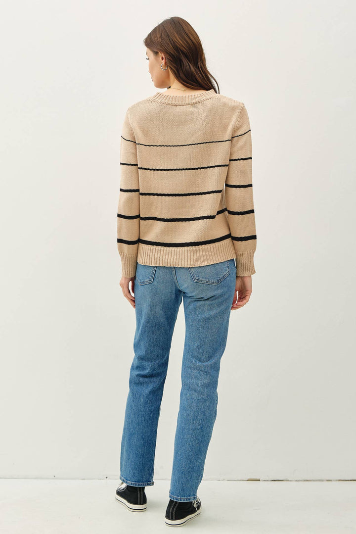 Women's Sweaters - GRADIENT WIDTH STRIPE SWEATER -  - Cultured Cloths Apparel