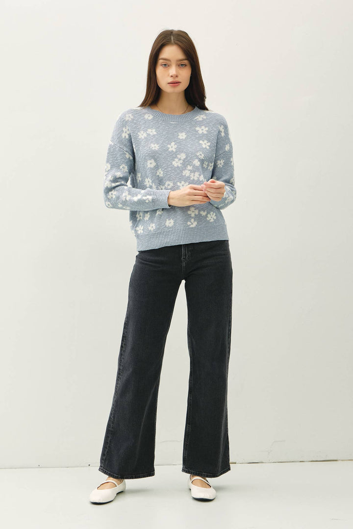 Women's Sweaters - FLORAL SWEATER TOP - - Cultured Cloths Apparel