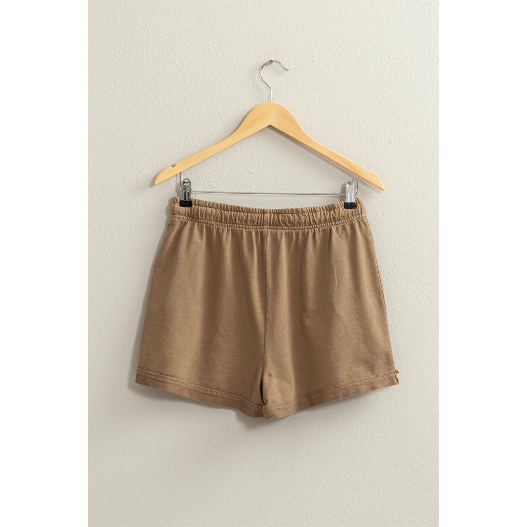 Women's Shorts - Pigment Dyed Raw Edge Detail Shorts -  - Cultured Cloths Apparel