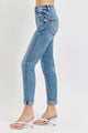 Denim - Risen Full Size High Rise Cropped Roll Up Jeans -  - Cultured Cloths Apparel