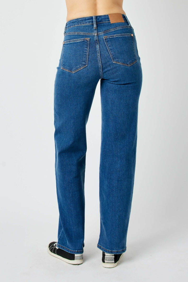 Denim - Judy Blue Full Size High Rise Straight Jeans -  - Cultured Cloths Apparel