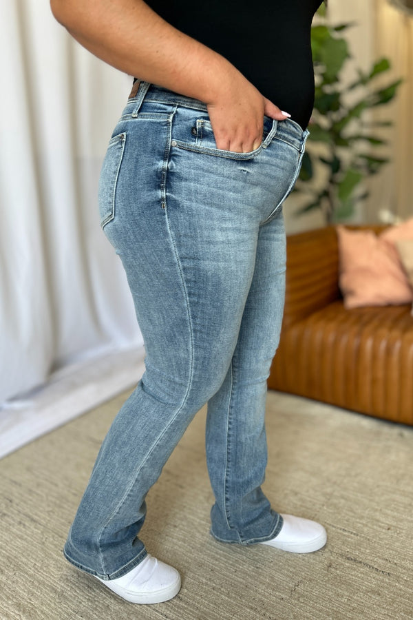 Denim - Judy Blue Full Size Medium Rise Bootcut Jeans -  - Cultured Cloths Apparel