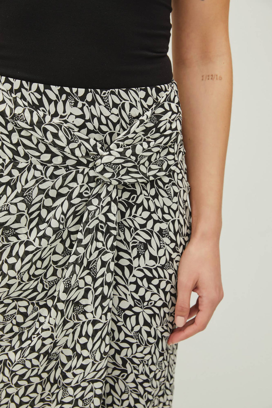 Women's Skirts - PRINT DRAPED SIDE KNOT MIDI SKIRT -  - Cultured Cloths Apparel