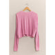 Women's Sweaters - RIBBED LONG SLEEVE CROP SWEATER -  - Cultured Cloths Apparel