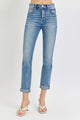 Denim - Risen Full Size High Rise Cropped Roll Up Jeans -  - Cultured Cloths Apparel