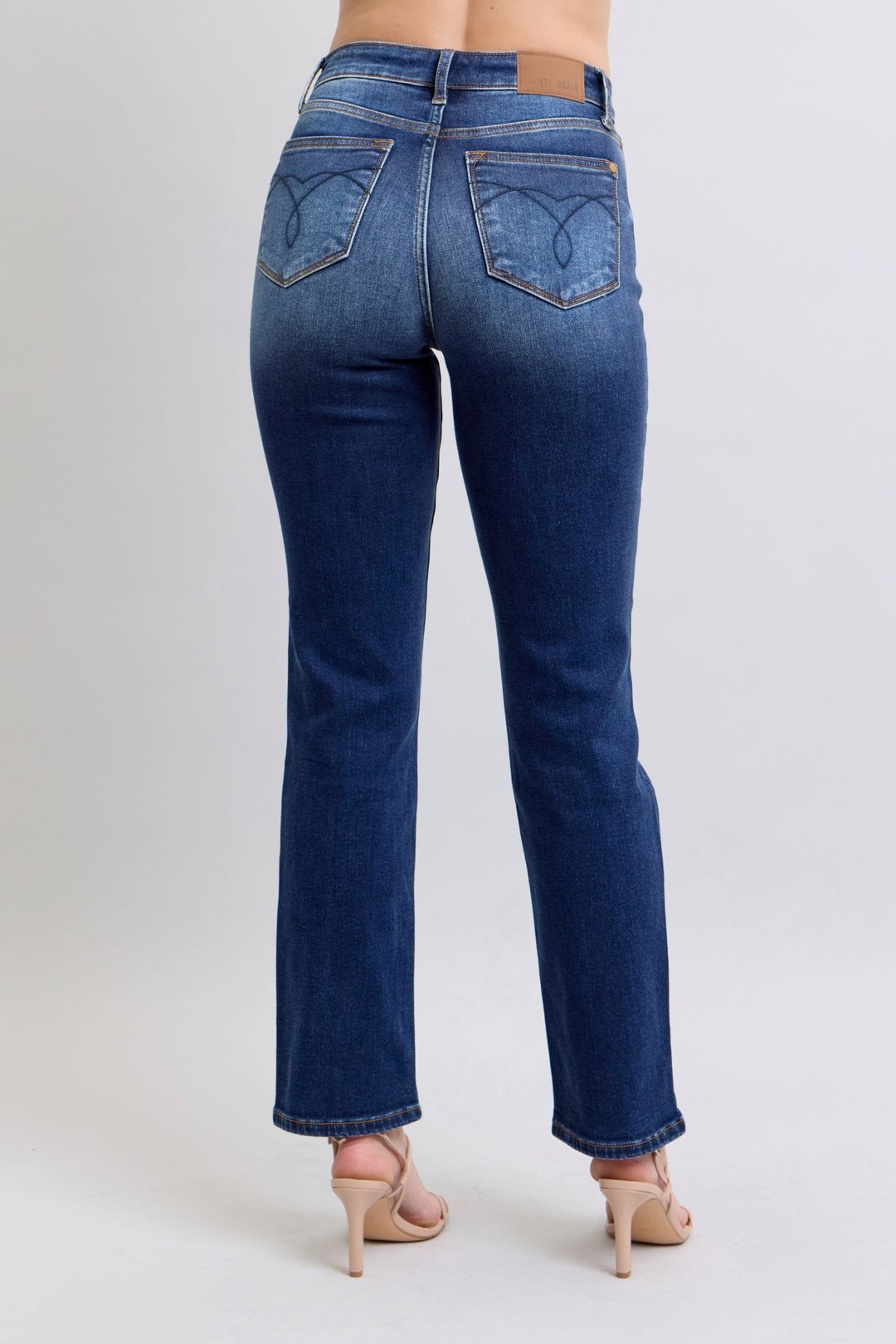 Denim - Judy Blue Full Size Washed Straight Leg Jeans with Pockets - - Cultured Cloths Apparel