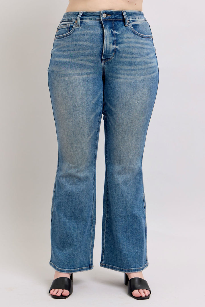 Denim - Judy Blue MR Tummy Control Vintage Wash Jeans - - Cultured Cloths Apparel