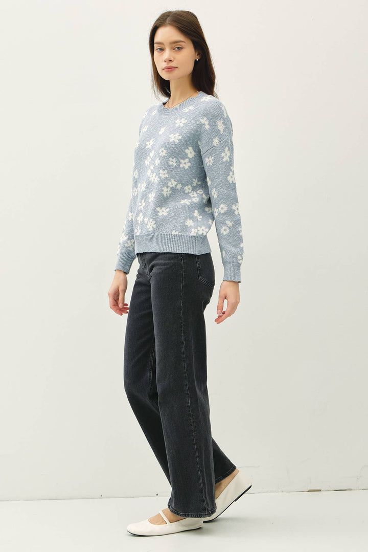 Women's Sweaters - FLORAL SWEATER TOP - - Cultured Cloths Apparel