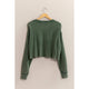 Women's Sweaters - RIBBED LONG SLEEVE CROP SWEATER -  - Cultured Cloths Apparel