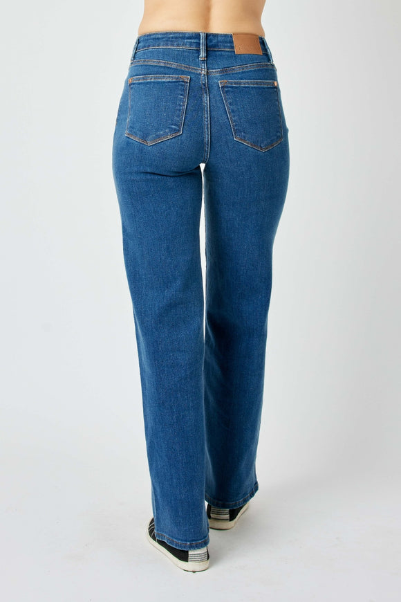 Denim - Judy Blue Full Size High Rise Straight Jeans -  - Cultured Cloths Apparel