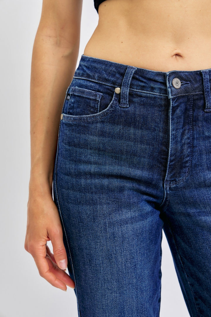 Denim - Judy Blue Full Size High Waist Tummy Control Straight Jeans -  - Cultured Cloths Apparel