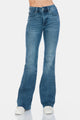 Denim - Judy Blue Full Size Tummy Control Cut Hem Flare Jeans -  - Cultured Cloths Apparel