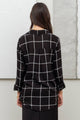 Women's Long Sleeve - GRID BUTTON UP WOVEN TOP -  - Cultured Cloths Apparel