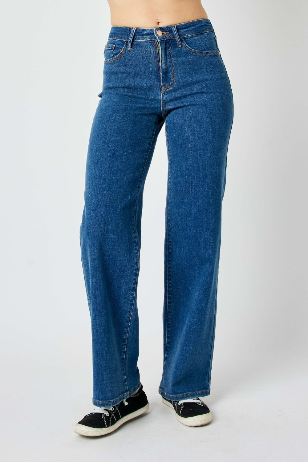 Denim - Judy Blue Full Size High Rise Straight Jeans -  - Cultured Cloths Apparel