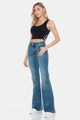 Denim - Judy Blue Full Size Tummy Control Cut Hem Flare Jeans -  - Cultured Cloths Apparel