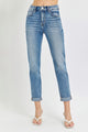 Denim - Risen Full Size High Rise Cropped Roll Up Jeans - Medium - Cultured Cloths Apparel