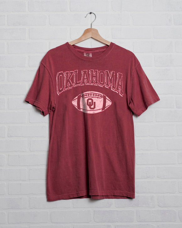 Graphic T-Shirts - OU Sooners Wonka Football Crimson Comfort Colors Tee - Small - Cultured Cloths Apparel