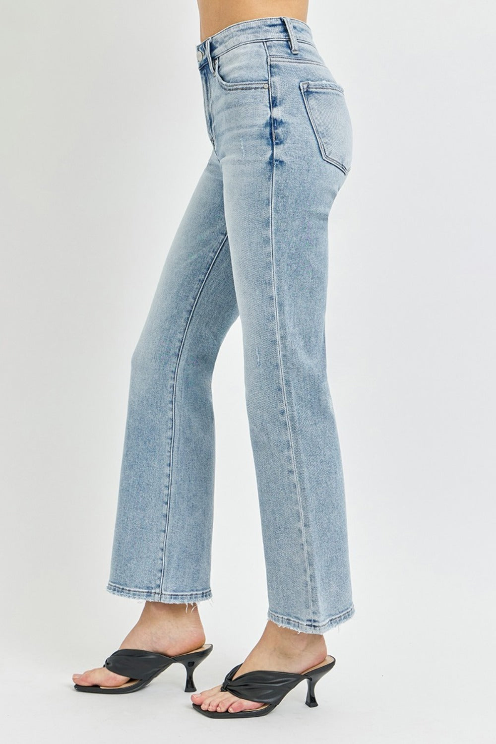 Denim - RISEN Full Size High Rise Ankle Flare Jeans -  - Cultured Cloths Apparel