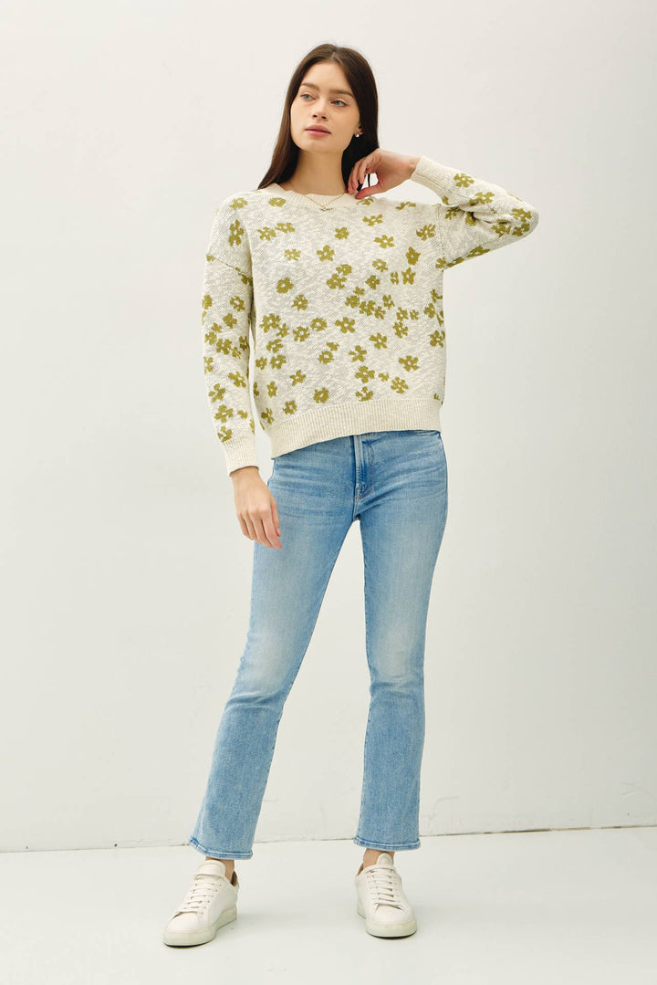 Women's Sweaters - FLORAL SWEATER TOP - - Cultured Cloths Apparel