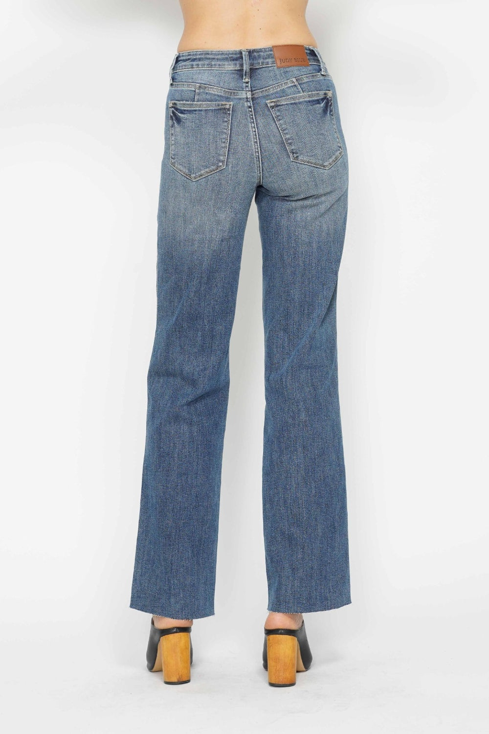 Denim - Judy Blue Full Size Tummy Control Straight Jeans -  - Cultured Cloths Apparel