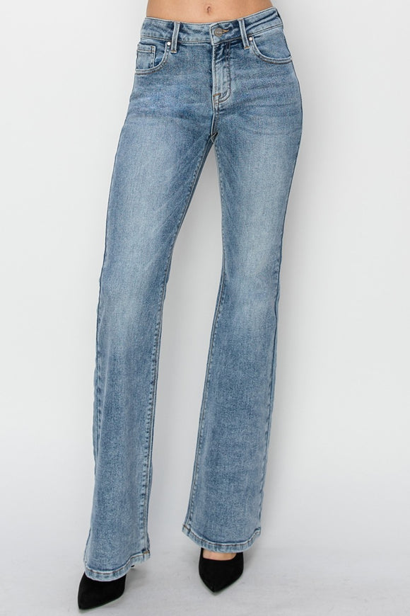 Denim - RISEN Full Size Mid Rise Bootcut Jeans - Medium - Cultured Cloths Apparel