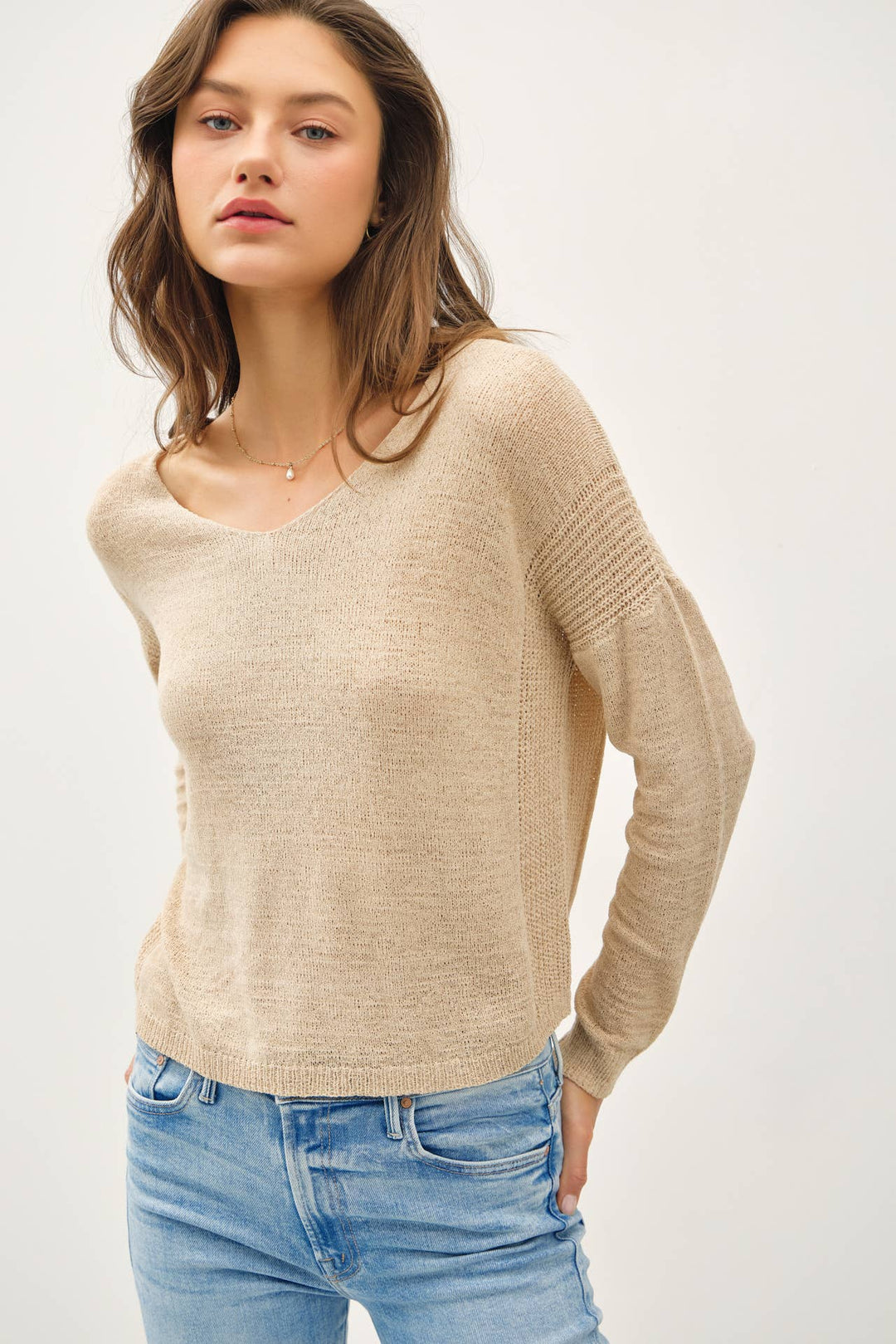 Women's Sweaters - BREEZY V-NECK CASUAL SWEATER -  - Cultured Cloths Apparel