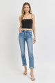 Denim - Risen Full Size High Rise Cropped Roll Up Jeans -  - Cultured Cloths Apparel