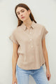 Women's Short Sleeve - SOLID SHORT SLEEVE BUTTON DOWN SHIRT -  - Cultured Cloths Apparel