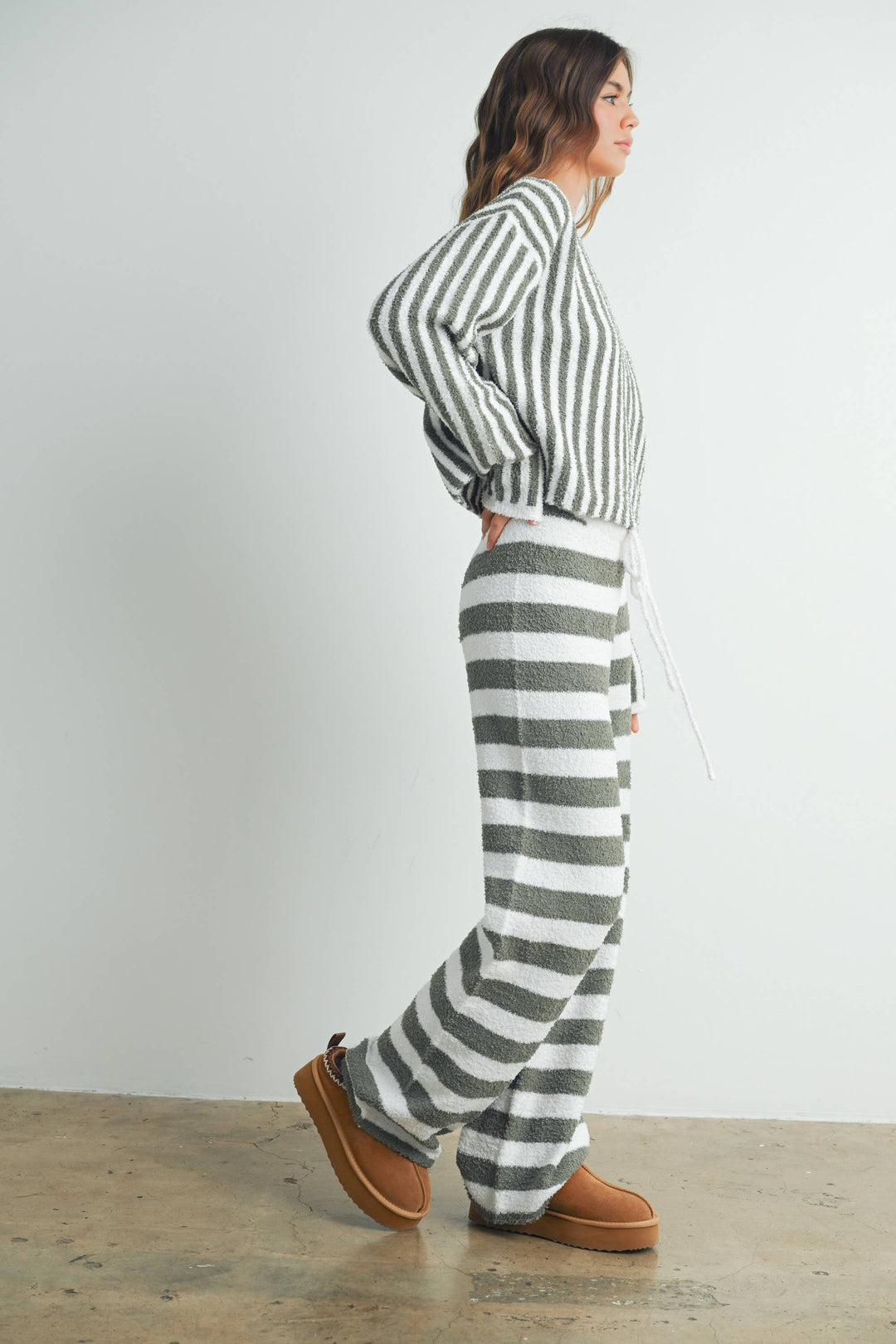 Athleisure - STRIPED DRAWSTRING PANTS -  - Cultured Cloths Apparel