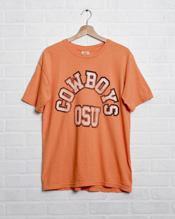 Graphic T-Shirts - OSU Cowboys Mega Arch Orange Comfort Colors Tee - Medium - Cultured Cloths Apparel