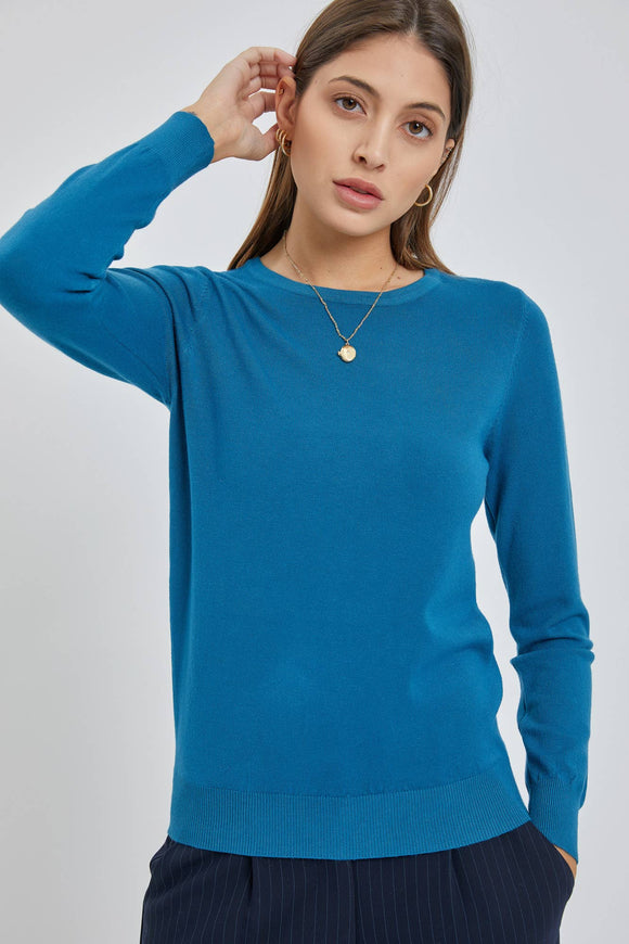 Women's Sweaters - THE CLASSIC SWEATER - Peacock - Cultured Cloths Apparel