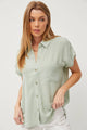 Women's Short Sleeve - SOLID SHORT SLEEVE BUTTON DOWN SHIRT -  - Cultured Cloths Apparel