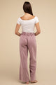  - Acid Wash Fleece Palazzo Sweatpants with Pockets -  - Cultured Cloths Apparel