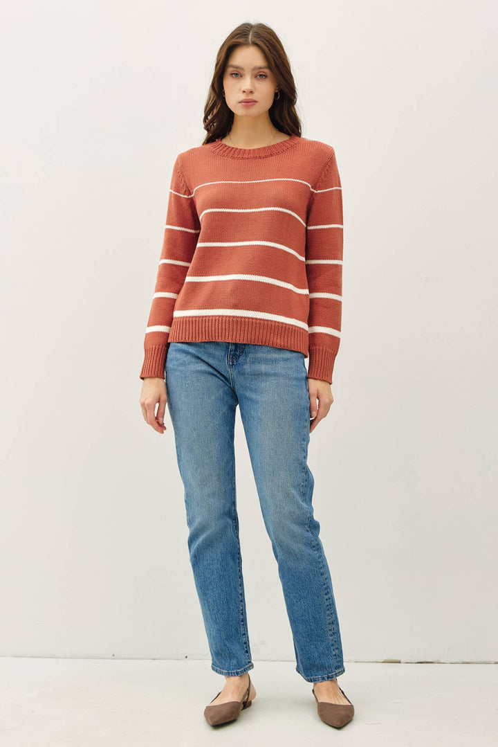 Women's Sweaters - GRADIENT WIDTH STRIPE SWEATER -  - Cultured Cloths Apparel