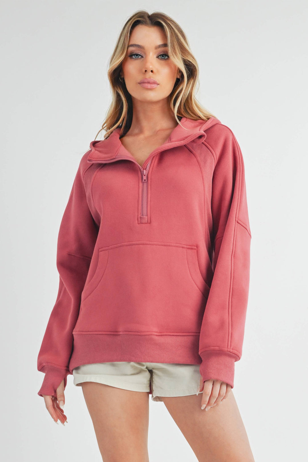 Women's Sweaters - Long Drea Half-Zip Hoodie -  - Cultured Cloths Apparel