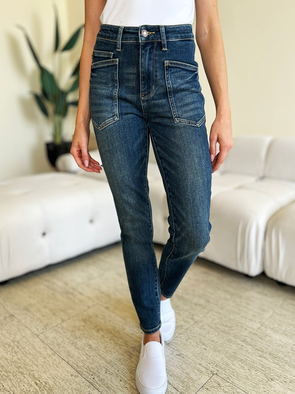 Denim - Judy Blue Full Size High Waist Skinny Jeans -  - Cultured Cloths Apparel