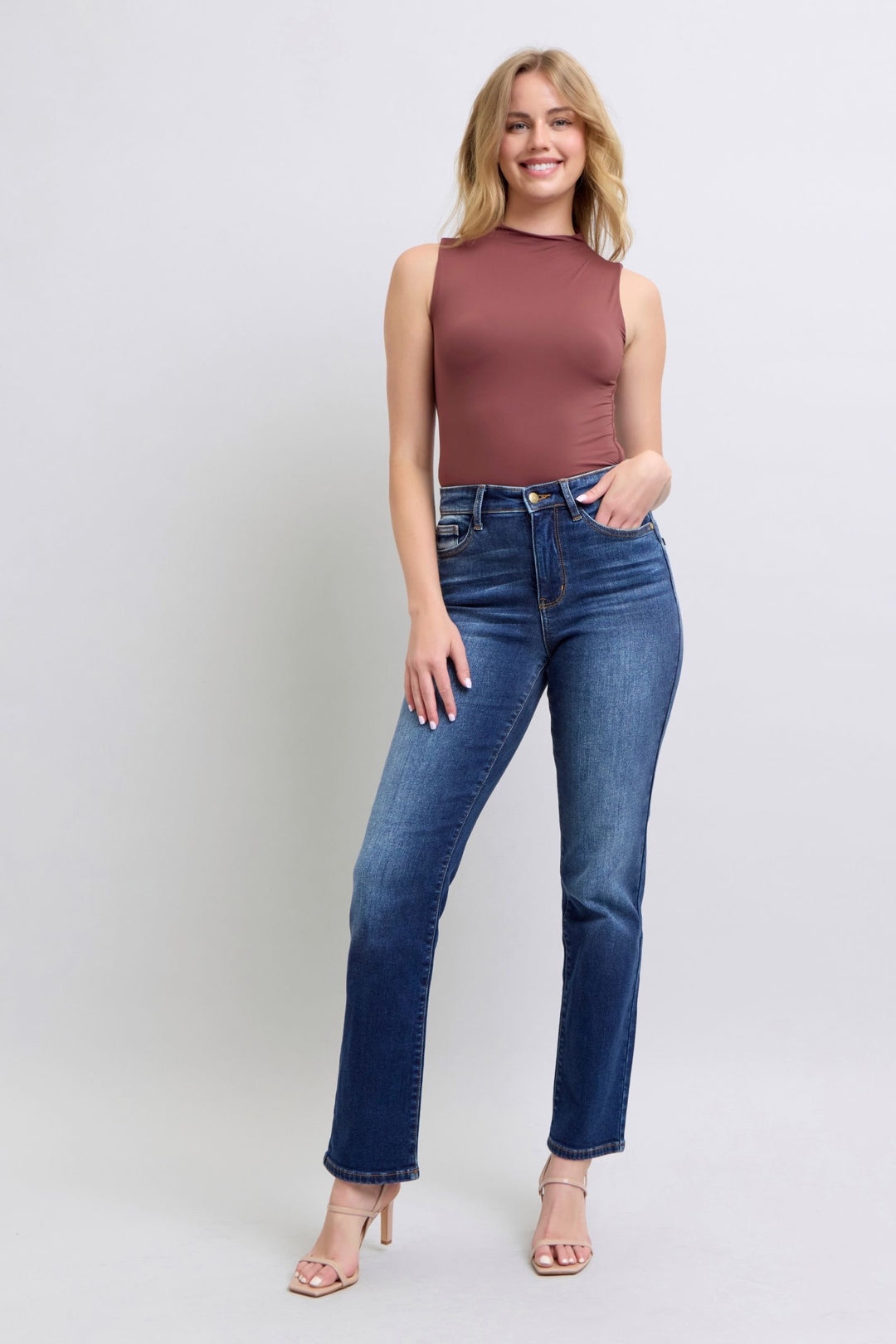 Denim - Judy Blue Washed Straight Leg Jeans with Pockets - - Cultured Cloths Apparel