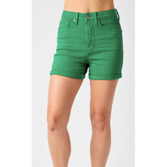 Judy Blue Kelly Green High Waist Tummy Control Shorts – Cultured Cloths  Apparel & Accessories